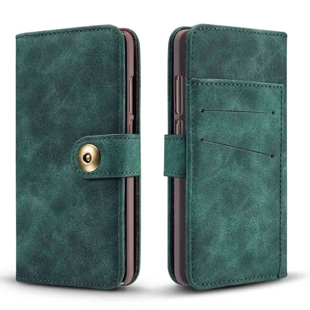 green Для Funda huawei P30 Lite чехол 2 в 1 винтажный съемный кожаный бумажник на магните Kickstand чехол для телефона huawei P30 Pro P30 - Цвет: green