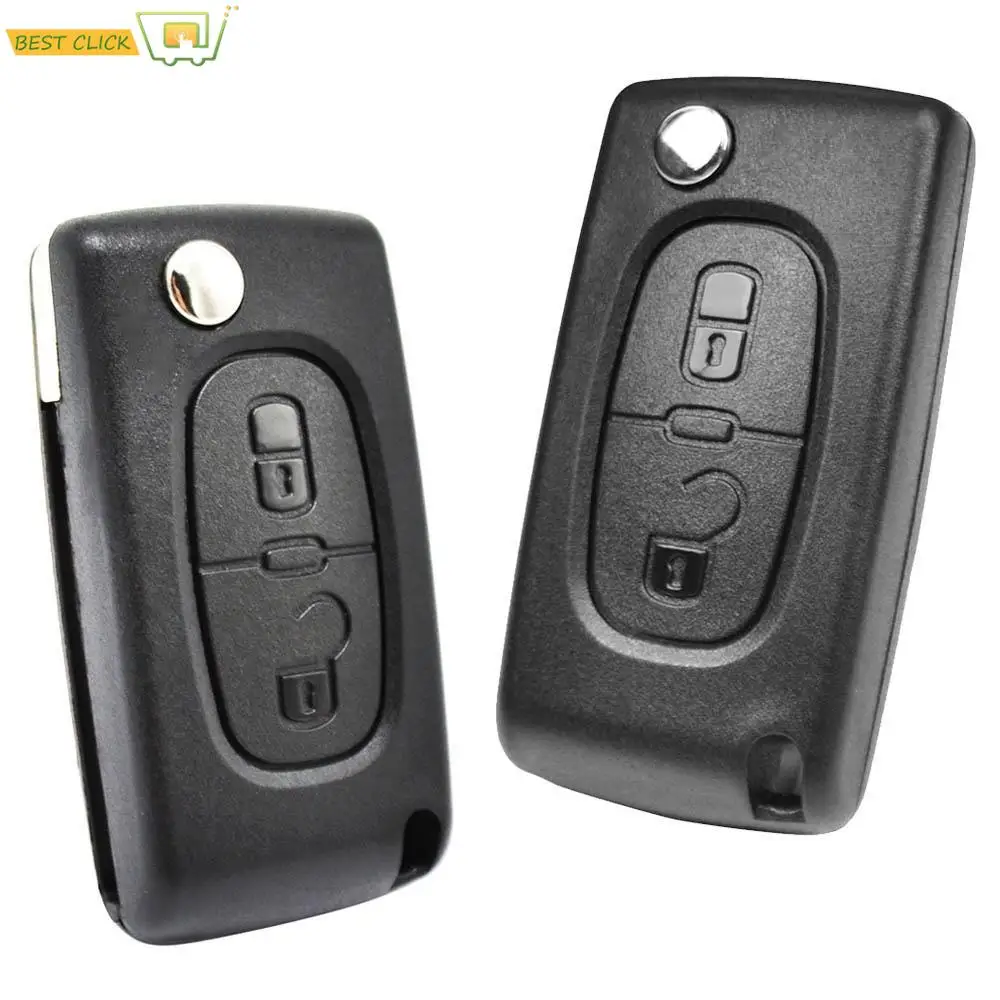 Car Key Remote Flip Key Shell Case 2 Buttons CE0523 CE0536 For Peugeot For Citroen C2 C3 C4 C5 C6 C8