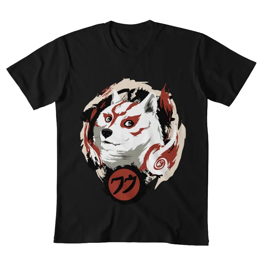 Очень удобная футболка doge okami amaterasu meme забавная классная wow jimiyo wolf Интернет-игры