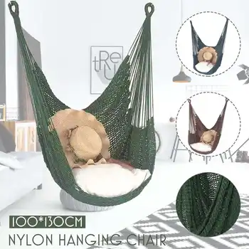 

Portable Hammock Chair Hanging Rope Chair Swing Chair Seat for Garden Indoor Outdoor Fashionable Hammock Swings