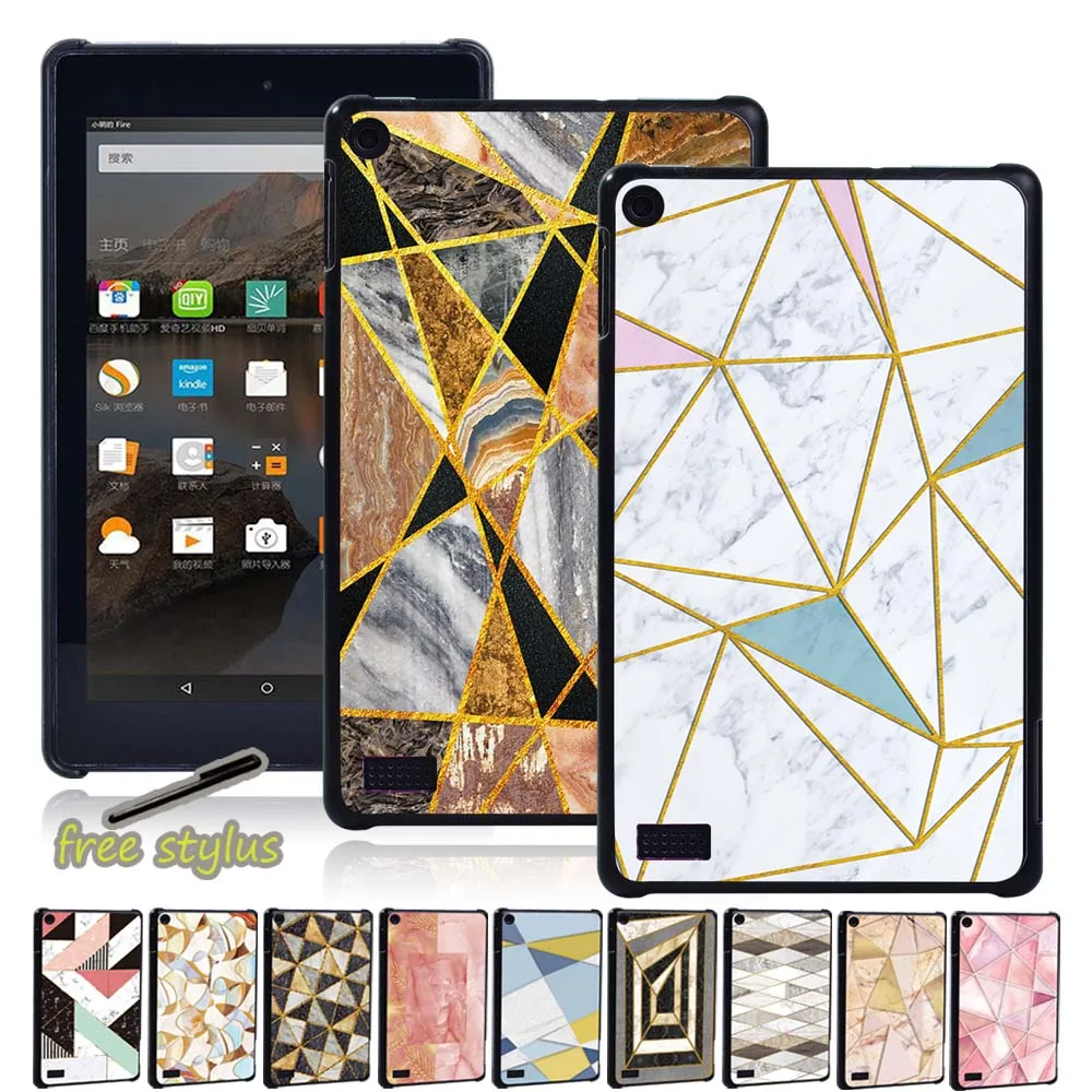 

Tablet Cover Case for Amazon Fire 7(5th/7th/9th Gen)/HD 8(6th/7th/8th Gen)/HD 10(5th/7th/9th Gen) Shape Slim Anti-fall Back Case