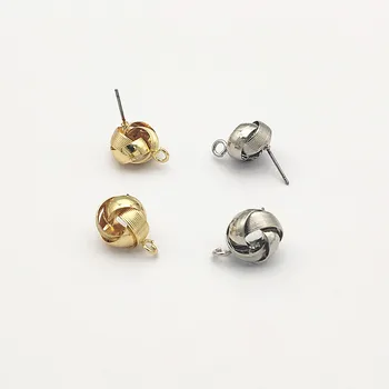 

New Arrival! 16x13mm 100pcs Twisted Ear Stud Connector for Earrings parts DIY Making ,Jewelry Accessories Findings & Componen
