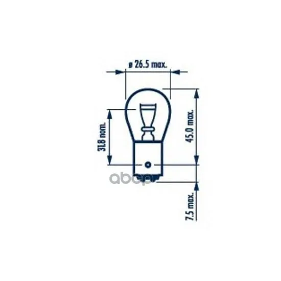 Лампа Накаливания Для Грузовых Автомобилей, 10шт В Упаковке P21/5w 24v 21/5w Bay15d Narva арт. 17925