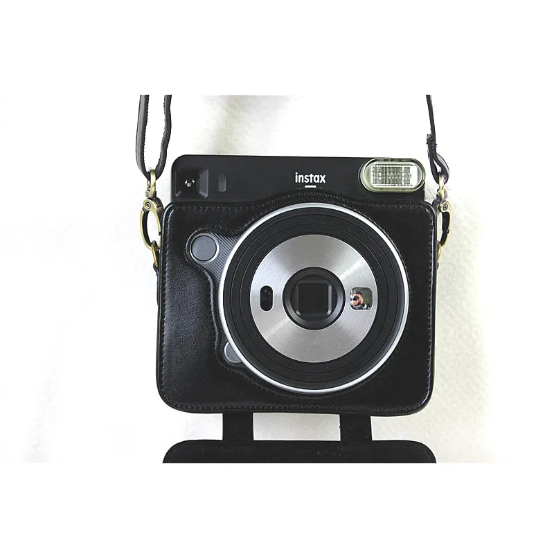 Защитный чехол для камеры моментальной печати Fujifilm Instax Square SQ6 из искусственной кожи с плечевым ремнем для мгновенной печати SQ6