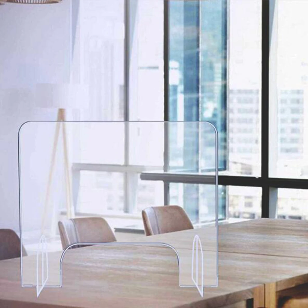 Sneeze Guard Acrylic Divider Protection Barrier Shield Checkout Shield Screen Safety Counter Top Perfection Reception Desk Side