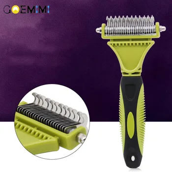 

Stainless Double-sided Pet Cat Dog Comb Brush Professional Large Dogs Open Knot Rake Knife Pet Grooming Products comb for dog