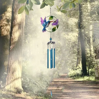 

Hummingbird Wind Chimes Window Hanging Pendant Handmade Garden Modern Figurine Bird Wind Chimes Pipe Accessorie Craft Gift Toy