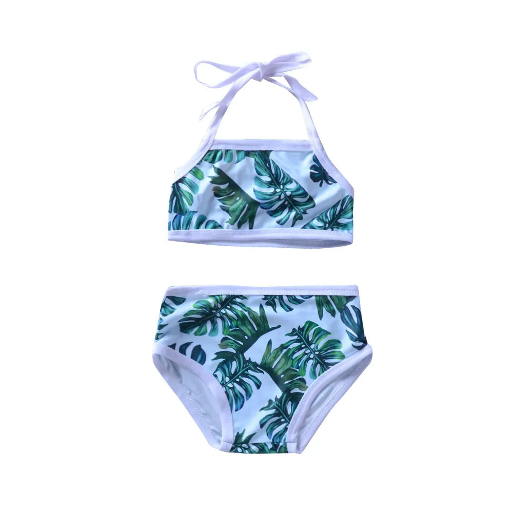 

Childrenswear 2019 Summer New Style GIRL'S Swimsuit Lace-up Split Type Swimwear Two-Piece Set Diving Suit