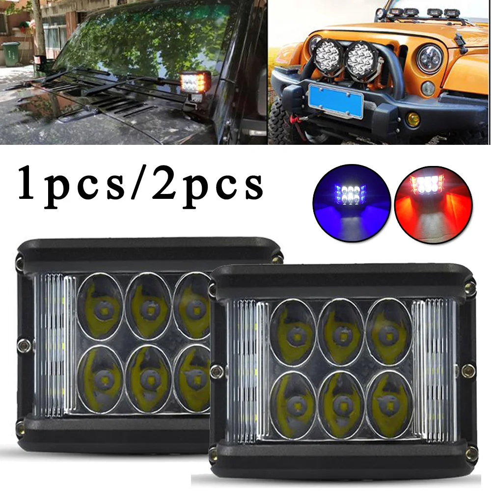 DC 12-80 в 12-45 Вт автомобильный внедорожный ATV SUV трехсторонний Pods Combo 3-светодиодный s рабочий светильник стробоскоп противотуманная фара Точечный светильник 9000лм светодиодный рабочий светильник