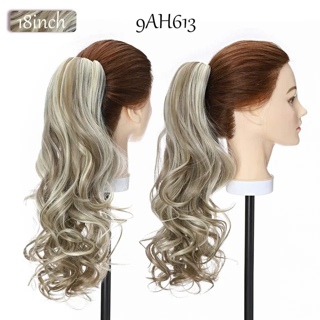 S-noilite Synthetic 12-26inch Claw Clip On Ponytail Hair Extension Ponytail Extension Hair For Women Pony Tail Hair Hairpiece 9AH613