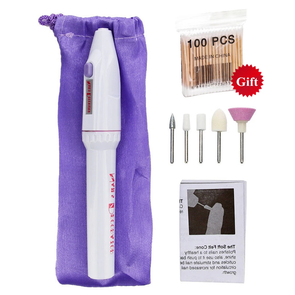 

5 in1 Electric Mini Nail Machine Drill Carve Grinder Professional Polisher Set Portable Cuticle Remover Tools Nails Art Tool