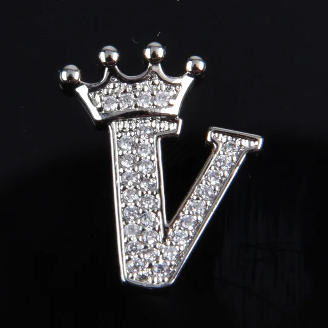 Hot Sale Metal Croc Shoe Charms Crown Letter Bling Rhinestone Shoes Decorations High Quality Butterfly Wristband Accessories g1022