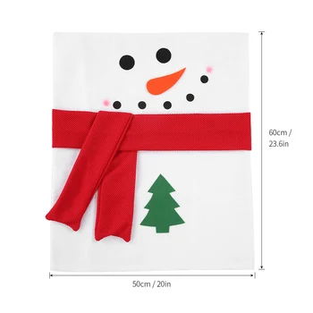 

New 2pcs/set Christmas Chair Back Covers Snowman Santa Christmas Dinner Slipcovers Set Christmas Decoration for Home
