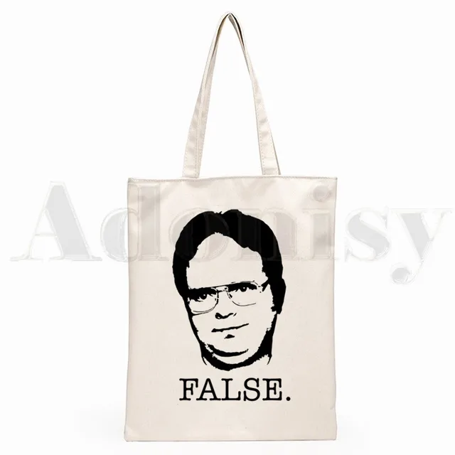 The Office TV Show Dunder Mifflin Paper Company Shoulder Canvas Bags Large Capacity College Harajuku Handbag Women Shopping Bag N