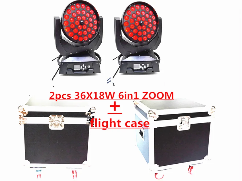 36x12W 36x15W 36x18W 4in1 5in1 6in1 Zoom Led Moving Head +flightcase Light RGBWA UV DMX Wash Beam Effect | Лампы и освещение