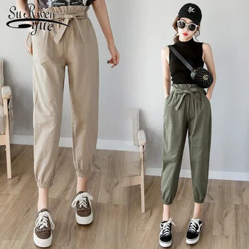 

Casual Cargo Pants Streetwear Fashion High Waist Solid Loose Pants Harem Pants Pencil Trousers 2019 Spring Summer Women 7174 50