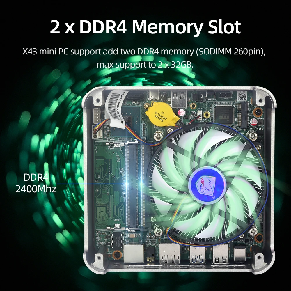 Мини ПК Intel Core i9 9980HK 8 Cores DDR4 RAM M.2 SSD NVMe HDMI DP 4K 60 Гц Type C 5 * USB 2 4/5 0G WiFi Windows 10 Linux|Мини ПК| |