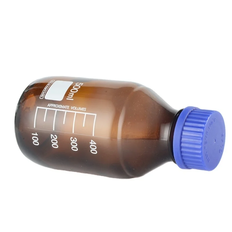 Laboratory High-quality 50ml 100ml 250ml 500ml 1000ml Glass Reagent Bottle Brown Screw Glass Reagent Bottle