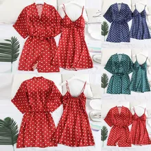 Женское сексуальное нижнее белье, ночная сорочка для девушек, стринги, нижнее белье, атласное шелковое кимоно, халат, свадебное Ночное платье, Халат