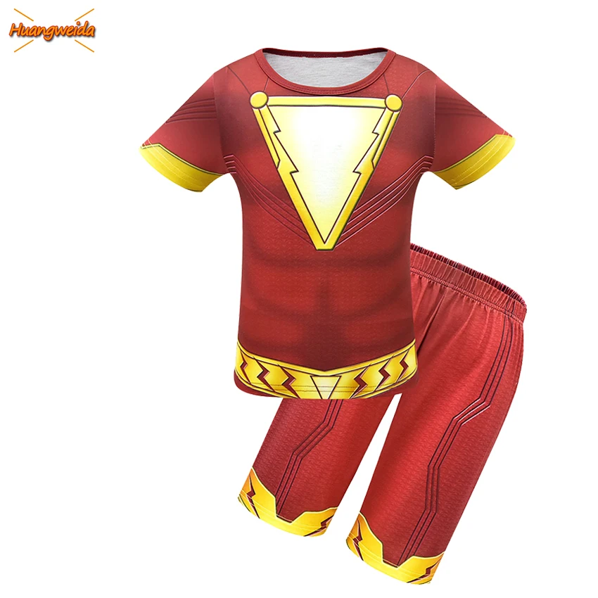 Shazam костюмы для детей костюм на Хэллоуин Билли Бэтсон косплей супергерой