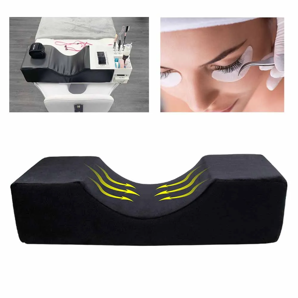 

Professional Eyelash Extension Pillow Memory Foam Lash Pillow Grafting Eyelashes Ergonomic Curve Salon Neck Support Makeup Tools