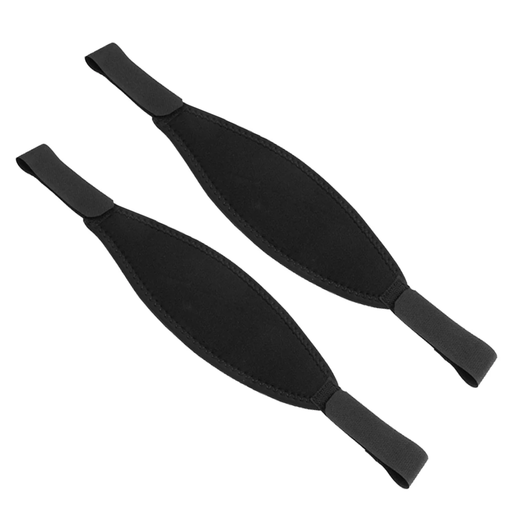 2 Count Neoprene Scuba Dive Mask Strap Cover Water Sports Accessories Black