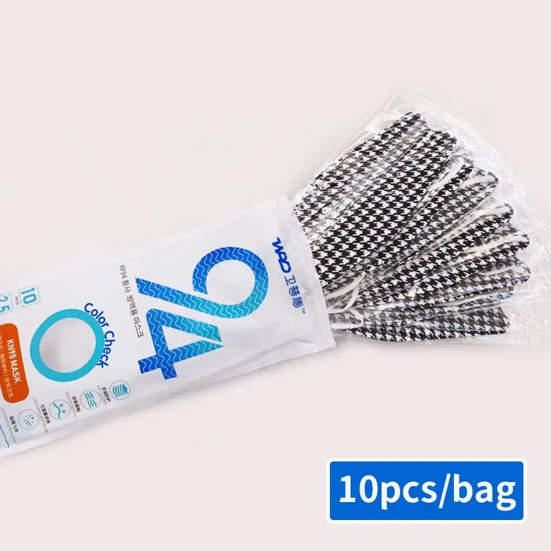 FFP2 Aldult Mask Korean Printed Face Mouth Mask 4 Layers Repeatable Woman Fabric Respirator Protective Non Stick Lipsti CE