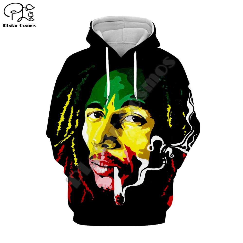 Спортивный костюм PLstar Cosmos Reggae Bob Marley толстовка с 3D принтом/Свитшот/куртка/мужской