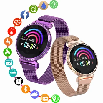 

Smart Watch MC11 Fashion Magnetic Bracelet with Heart Rate Sleep Monitor Bluetooth Watches for Girls Support Multiple Languages