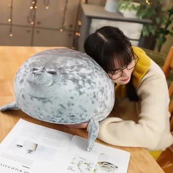 Soft Seal Plush Pillows or Stuffed Plush | Chubby Blob Seal Pillow