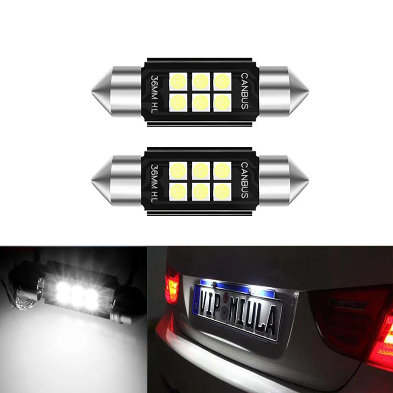 

2x LED 36mm White CANbus C5W Bulbs 3030SMD Interior Lights License Plate Light For Kia Sportage Cerato