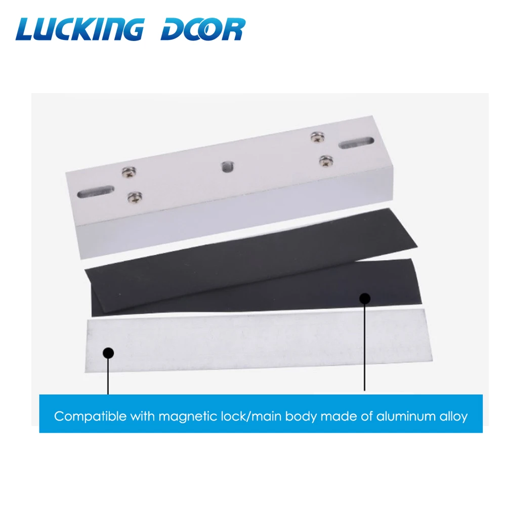 

280kg Magnetic lock U shape bracket frameless glass door Access Control System Zinc alloy material