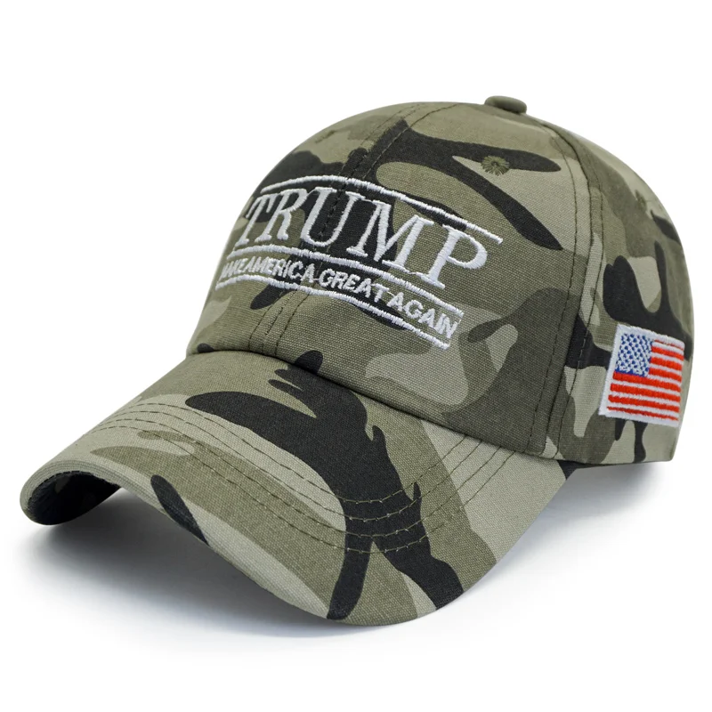 Новая мода Trump шляпа MAGA бейсболка камуфляж США бейсболка с флагом мужские Gorras вышивка письмо Камуфляж Армейская Кепка Трампа оптом