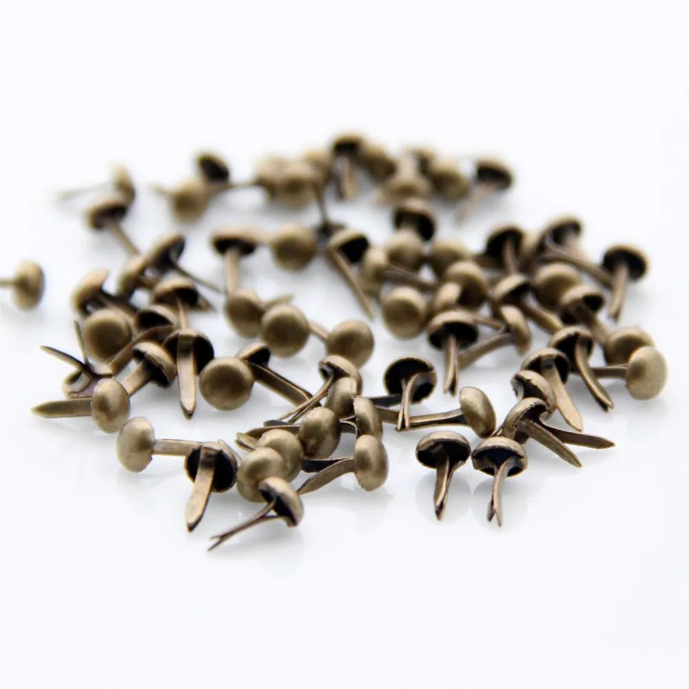 500pc MultiColor 4.5MM Round Metal Mini Brads Studs Spike For Scrapbooking Embellishment Fastener DIY Handmade Craft