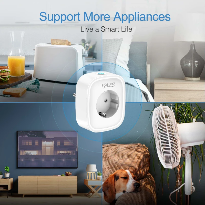 Gosund 16A Smart Plug Socket Tuya Smart Wifi Plug Socket Smart Life APP Remote Control With Alexa Google Home Assistance 2021New
