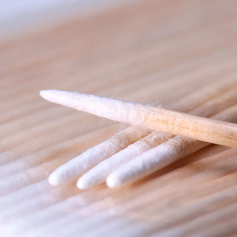 Disposable Cotton Swab Lint Free Micro Brushes Wood Cotton Buds Swabs Ear Clean Stick Eyelash Extension Glue Removing Tool 4