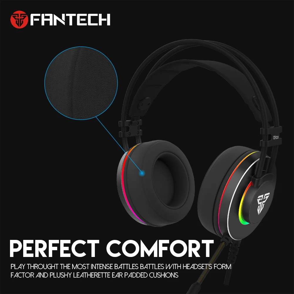 FANTECH HG23 наушники персонализированные с октановым 7,1 RGB USB просто Проводная игровая гарнитура сплав наушники для ПК PS4 игровые наушники