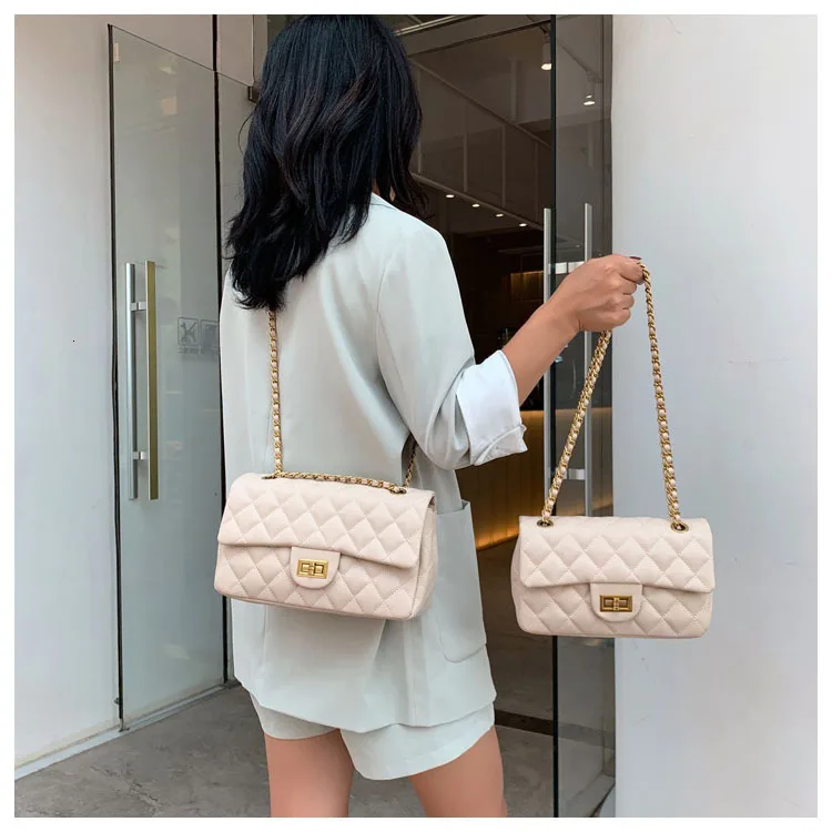 Beige Женская сумка, новинка, корейская мода, повседневная, в клетку, на цепочке, сумка через плечо, известный классический Бран, дизайнерская сумка через плечо - Цвет: Beige