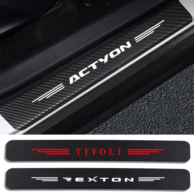 4 шт. автомобильные наклейки из углеродного волокна для Ssangyong Actyon Korando Musso Rexton Rodius