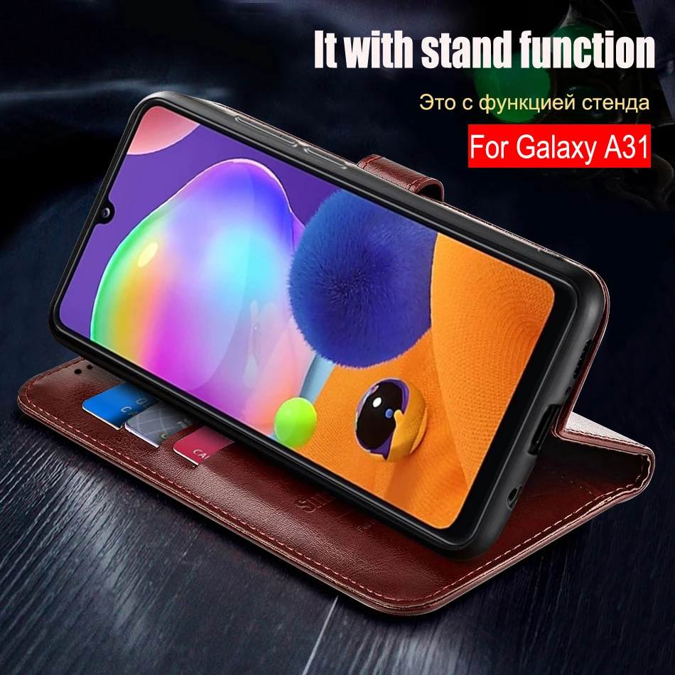 Phone Case For Samsung Galaxy A31 Leather Wallet Cover Magnetic Book Cover leather wallet case leather case phone case leather phone case