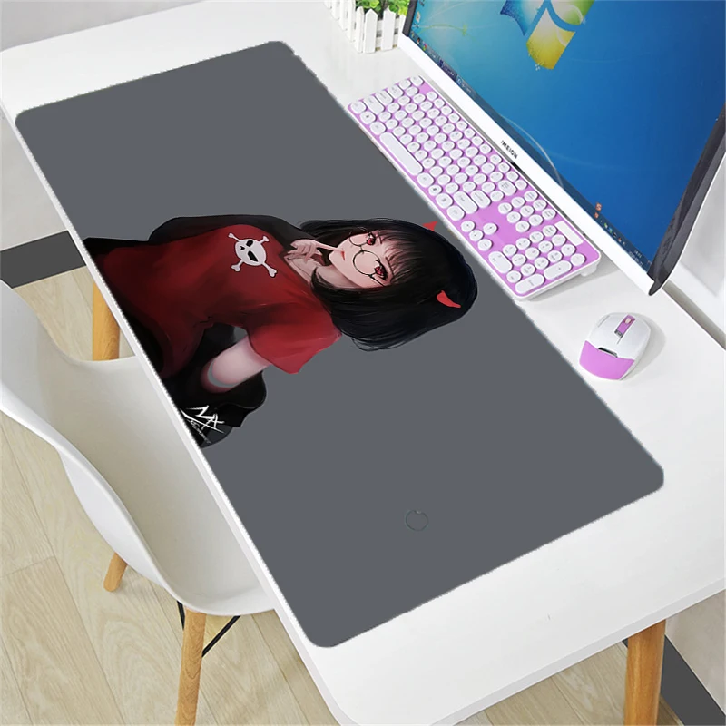 Kawaii Cartoon Girl Mouse Pad Anime Sexy Girl DIY Computer Pad ковер Gaming Accessories Varmilo Keyboard Desk Mat CS GO Mousepad