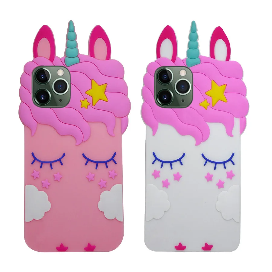Силиконовый чехол с 3d изображением единорога для IPhone 5 5S 6 6S 6G Plus 7G 8 8Plus X XR XS Max Apple