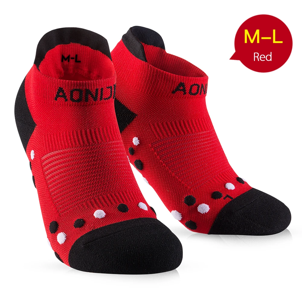 Красный Absorbent Outdoor Socks Hiking Climbing Trekking Running Sports Socks Quick-dry Warm Low Cut Sock Cycling Socks Men Mount Sports - Цвет: Красный