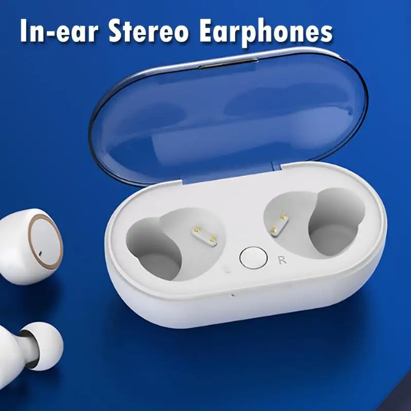 Bluetooth Binaural Earphones with 300mAh Digital Charging Case TWS Wireless 5 0 Touch Control Headphones Handsfree