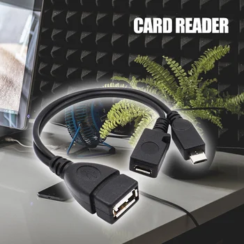 

2 In 1 OTG Micro USB Host Power Y Splitter USB Adapter to Micro 5 Pin Male Female Cable VH99