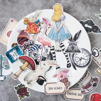 

ZFPARTY Adventure Alice rabbit in Wonderland Sticker for Scrapbooking/ DIY Crafts/ Card Making Decoration