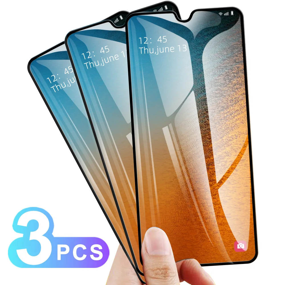 Закаленное стекло с полным покрытием для Samsung A50 A70 A40 A20 20S A10 10S A30 A60 3 шт. M40 M30 M20 A30S 40S