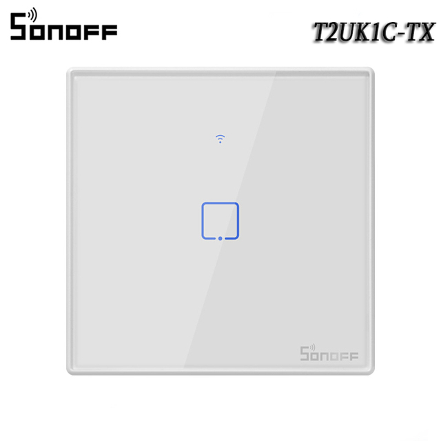 T2 Smart Wall Touch Switch EU/UK/US Smart Home 1/2/3Gang Wifi Switch, Ewelink Remote Control, Work With Alexa Google Home