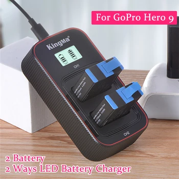 

2Pack 1720mAh GoPro Hero 9 Battery 2 Ways LED GoPro Hero 9 Battery Charger for GoPro Hero 9 Black Action Camera Accessories
