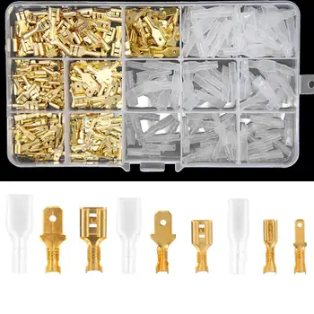 

900/450/315Pcs/Set 2.8/4.8/6.3mm Spade Connectors Assortment Kit with Box Insulated Electrical Wire Crimp Terminals